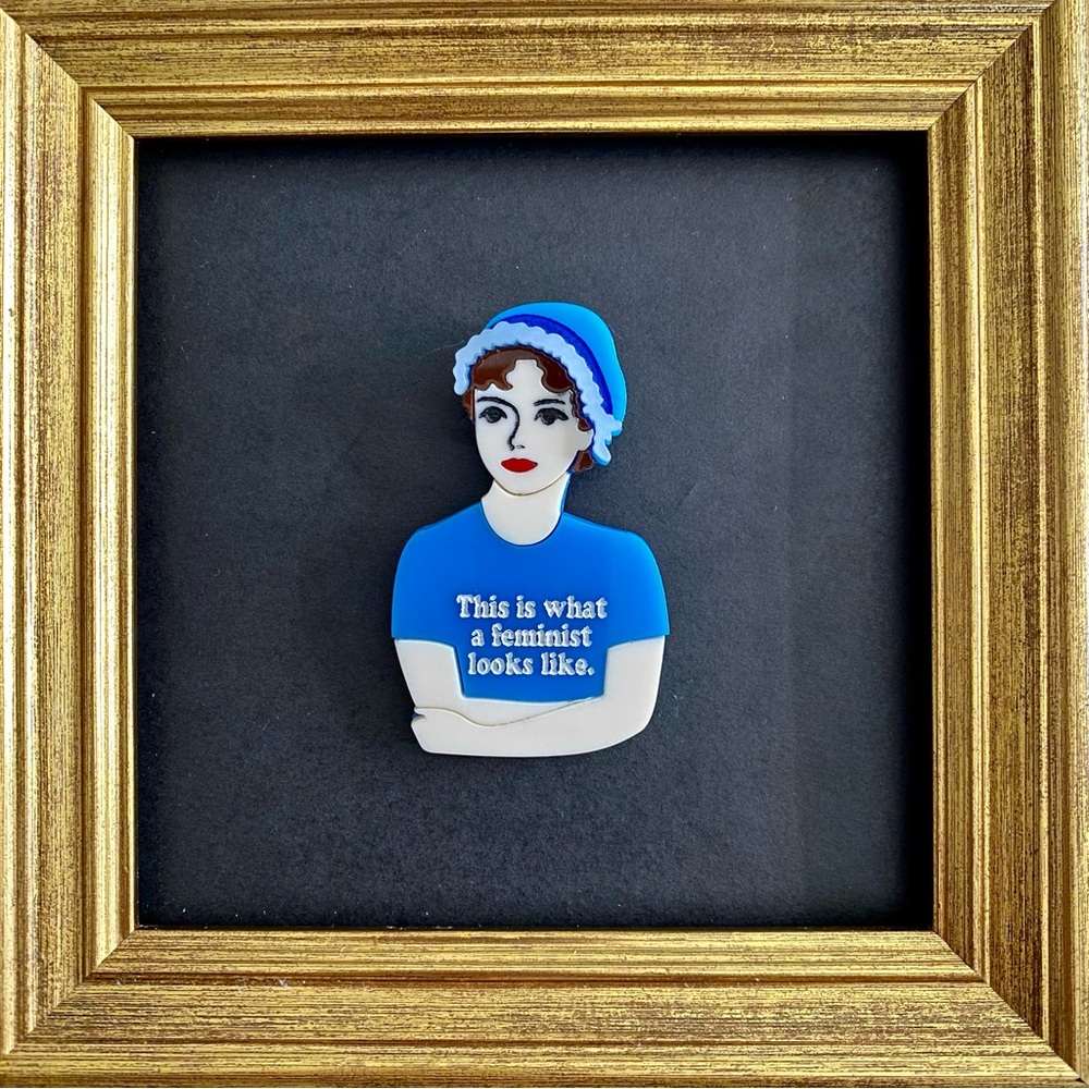 RARE Jane Austen feminist brooch - from sample sale
